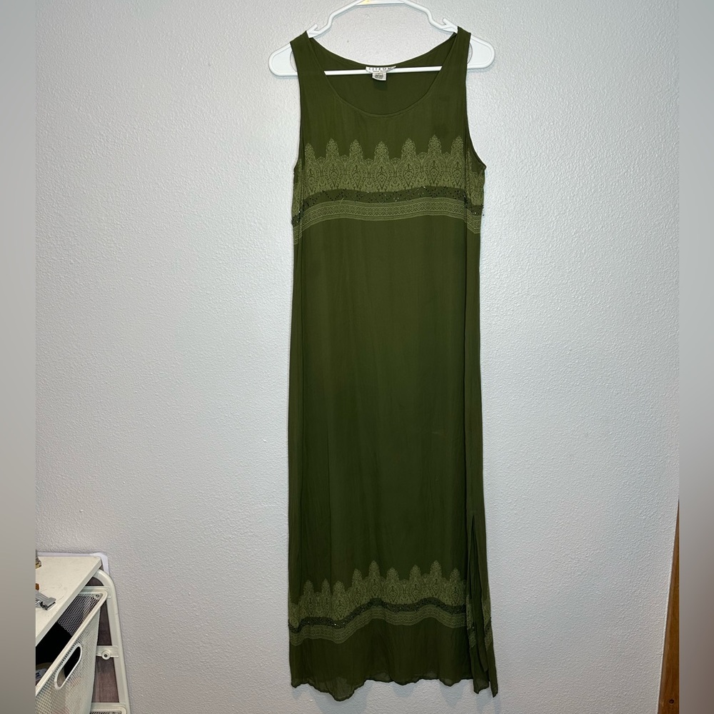 Citron Santa Monica Silk Maxi Dress Size Small